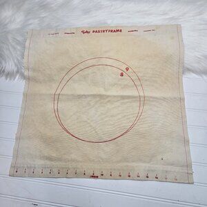 Vintage 1960's Era Foley PASTRYFRAME Canvas Cloth 8" & 9" Pie Crusts Rare 19x20"